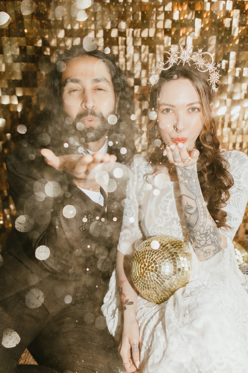 Glitter Sequins Stokes Barn Farm Wedding Ideas Pippa Volans Photography
