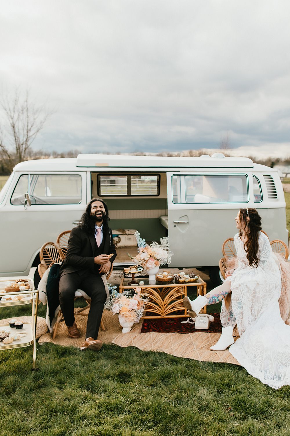 Campervan Booth Stokes Barn Farm Wedding Ideas Pippa Volans Photography