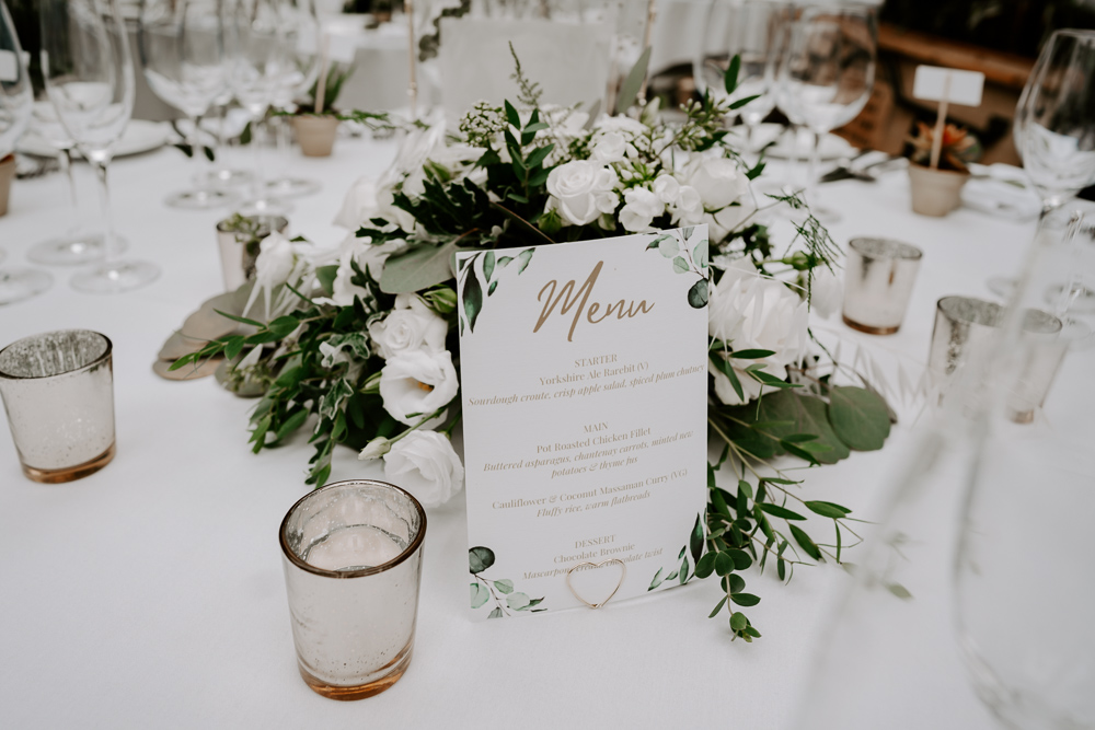 Menu Card Tropical Botanical Wedding Gina Fernandes Photography