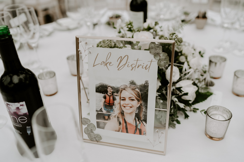 Frame Photo Table Name Tropical Botanical Wedding Gina Fernandes Photography