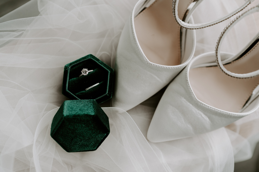 Ring Box Bride Shoes Tropical Botanical Wedding Gina Fernandes Photography