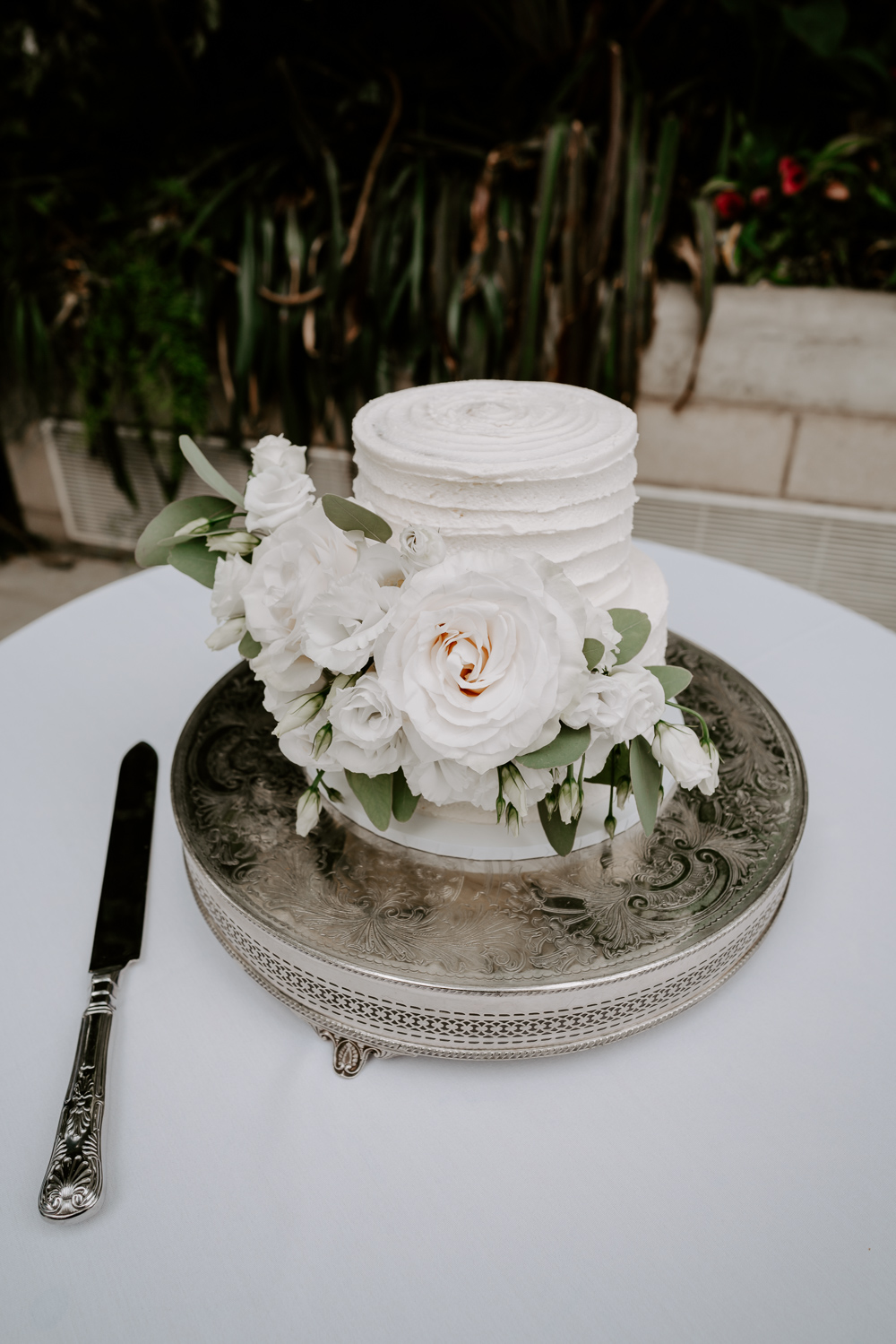 Buttercream Flowers 2 Tier Tropical Botanical Wedding Gina Fernandes Photography