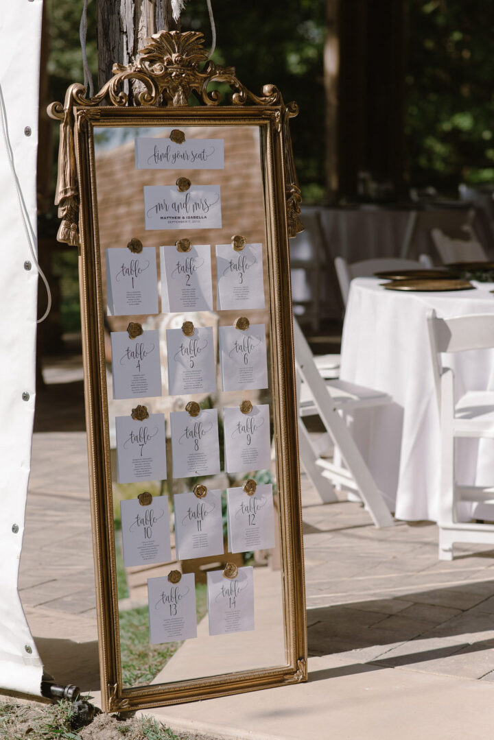 Wax Seal Wedding Mirror Table Plan Taylor English Photography