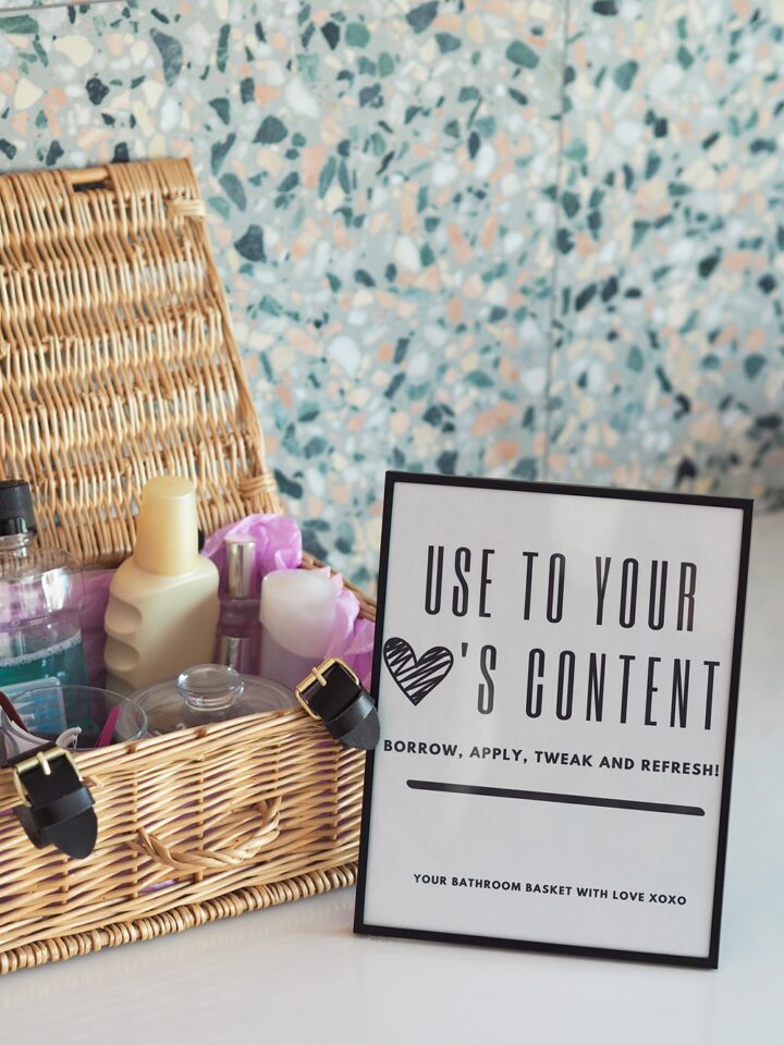 Wedding Bathroom Basket List Ideas Sign
