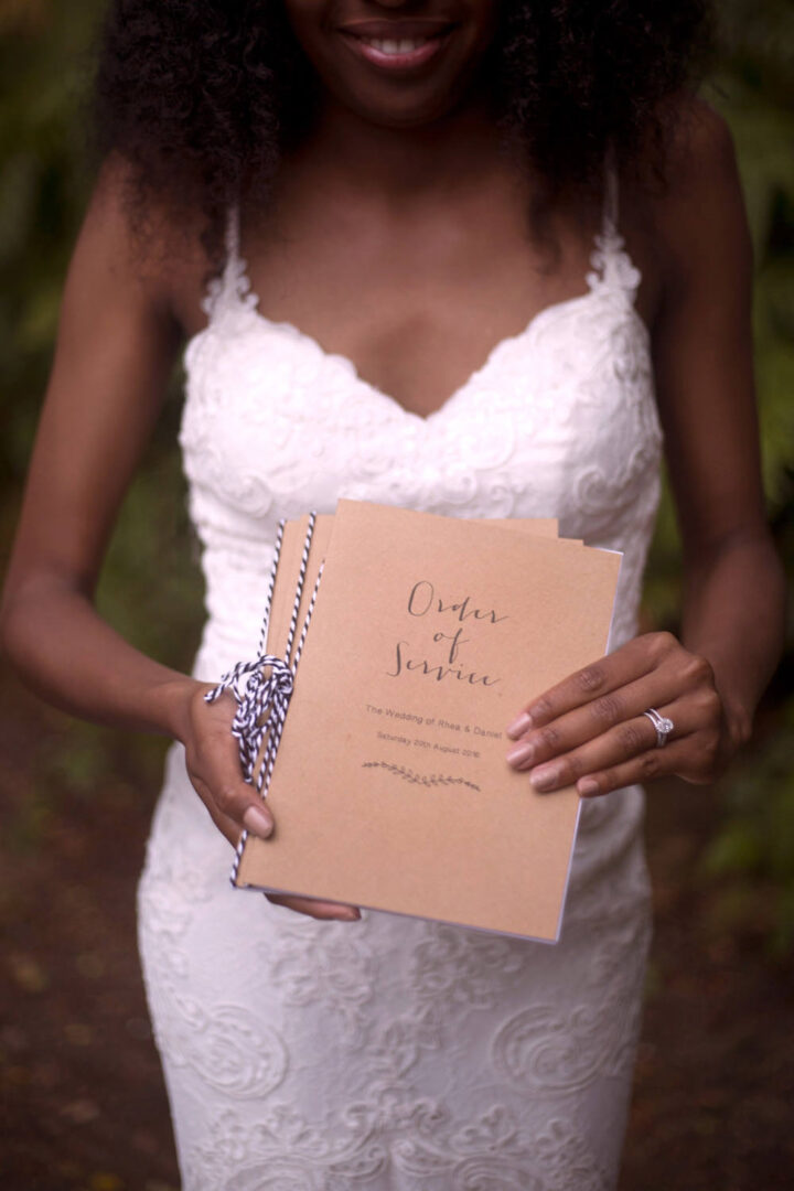 Wedding Order Of Service Ceremony Booklet Heather Winstanley Photography