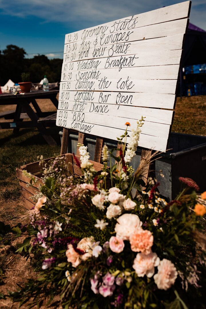 Wedding Timeline Board Painted Idea Schedule Natalia Case Photography