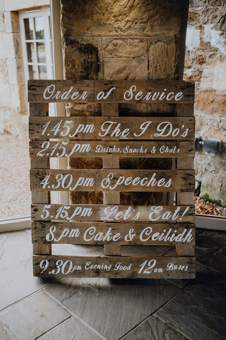 Wooden Order Day Timings Sign Idea Martin Venherm Photography