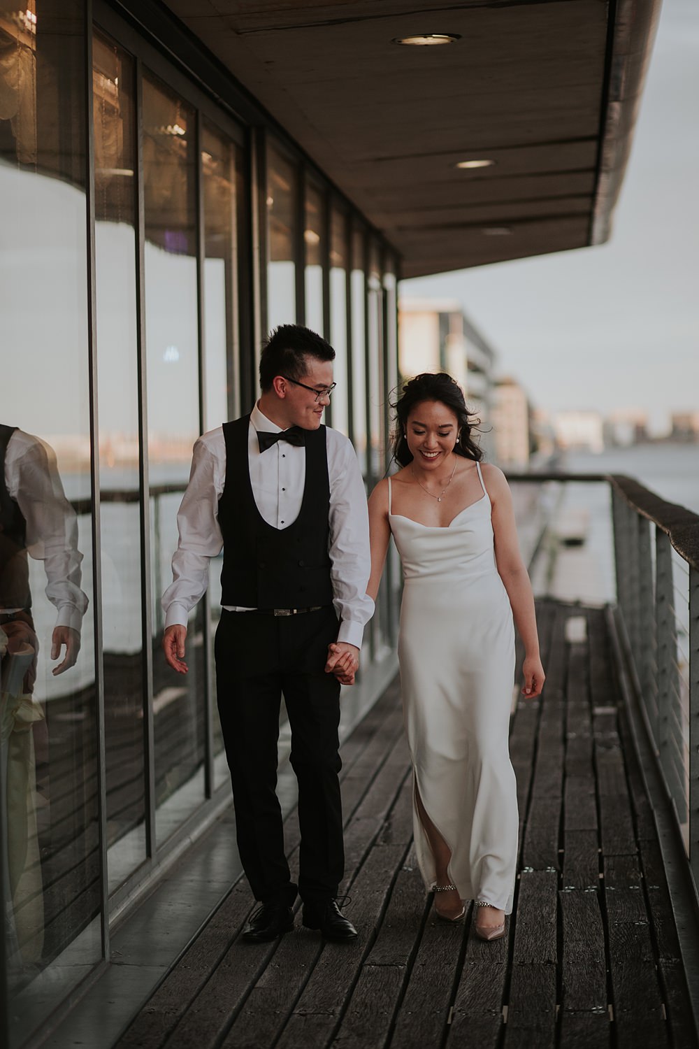 Slip Dress Straps Bride Yi-Ban London Wedding Grace Pham Photography