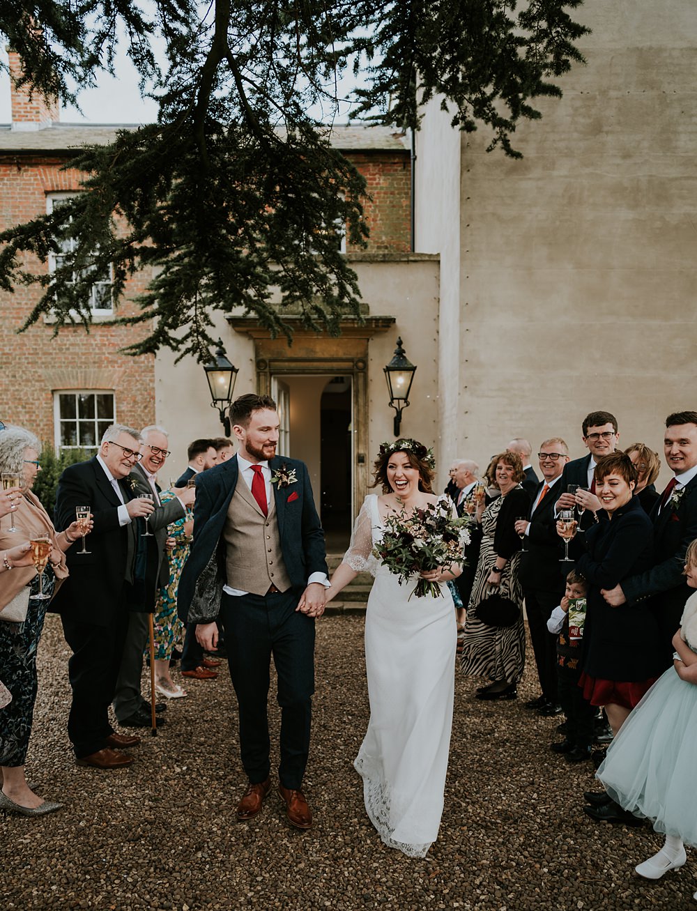 Confetti Throw Aswarby Rectory Wedding Ben Barron