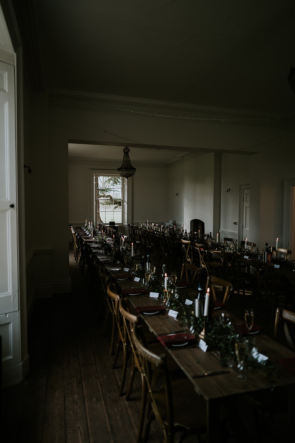 Table Decor Greenery Tall Candles Aswarby Rectory Wedding Ben Barron