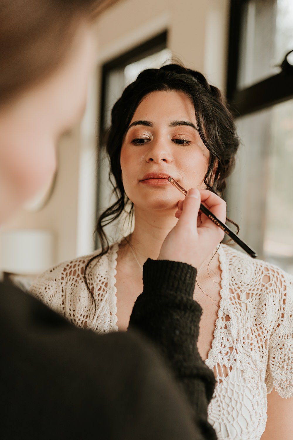 Bride Makeup Natural Beige Barn Boho Wedding Gabrielas Photography and Film