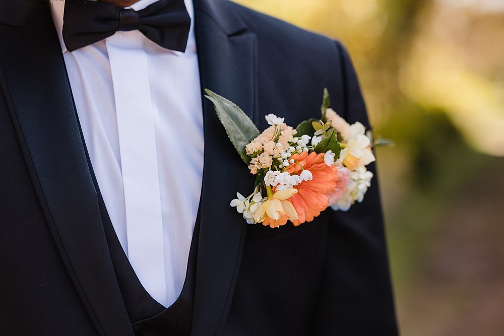 Groom Buttonhole Flowers Gileston Manor Wedding Michelle Huggleston Photography