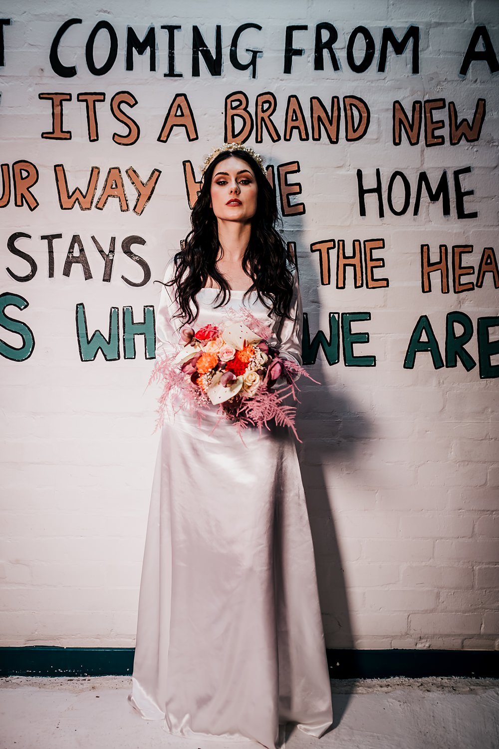 Dress Bride Long Sleeve Vintage Vegan Grub Manchester Wedding Sarah Glynn Photography
