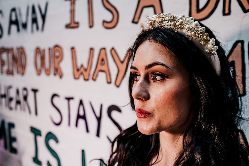 Bride Crown Tiara Grub Manchester Wedding Sarah Glynn Photography