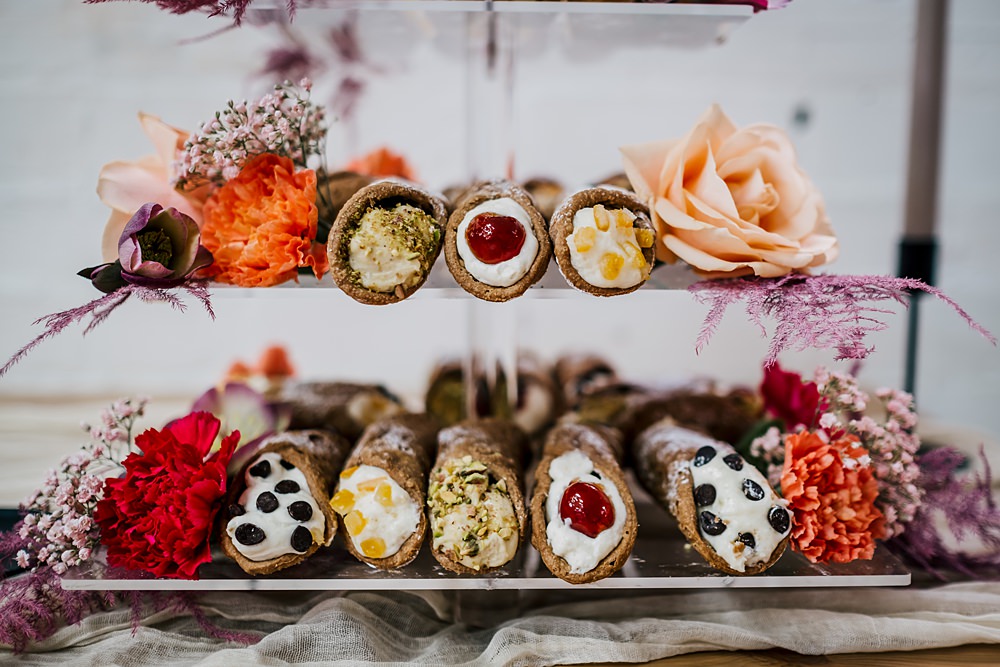 Italian Dessert Cake Tower Grub Manchester Wedding Sarah Glynn Photography
