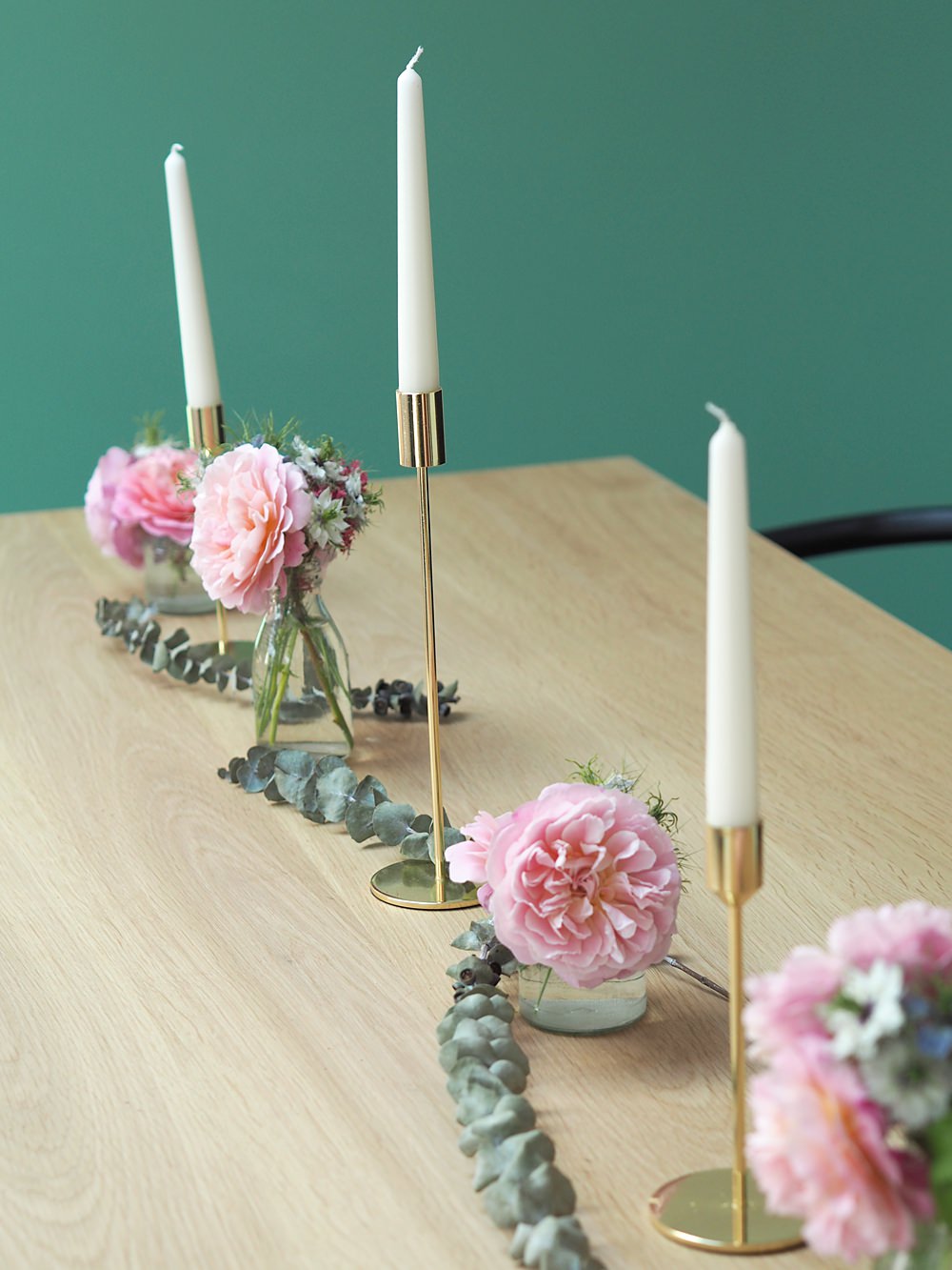 Hen Party Table Decorations Candles Flowers Centrepiece Dining Room