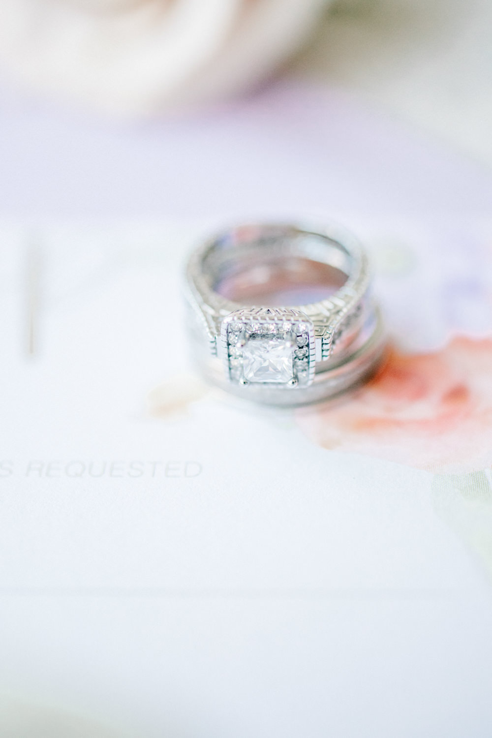 Rings Bands Lilac Peach Wedding Ideas Rosetta Li Weddings