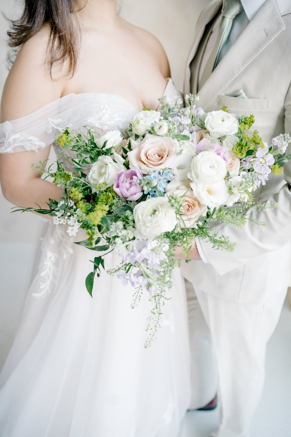 Bouquet Flowers Bridal Rose Lilac Peach Wedding Ideas Rosetta Li Weddings