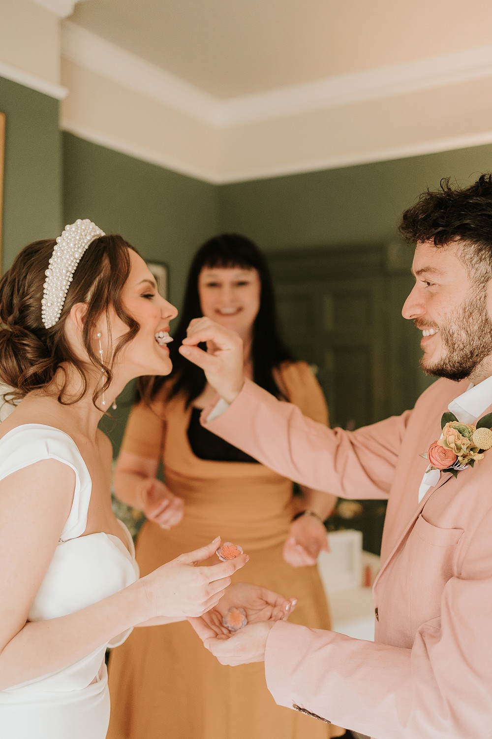 Ceremony Edible Flower Ritual Modern Springtime Wedding Ideas Sophie Ruck Photography