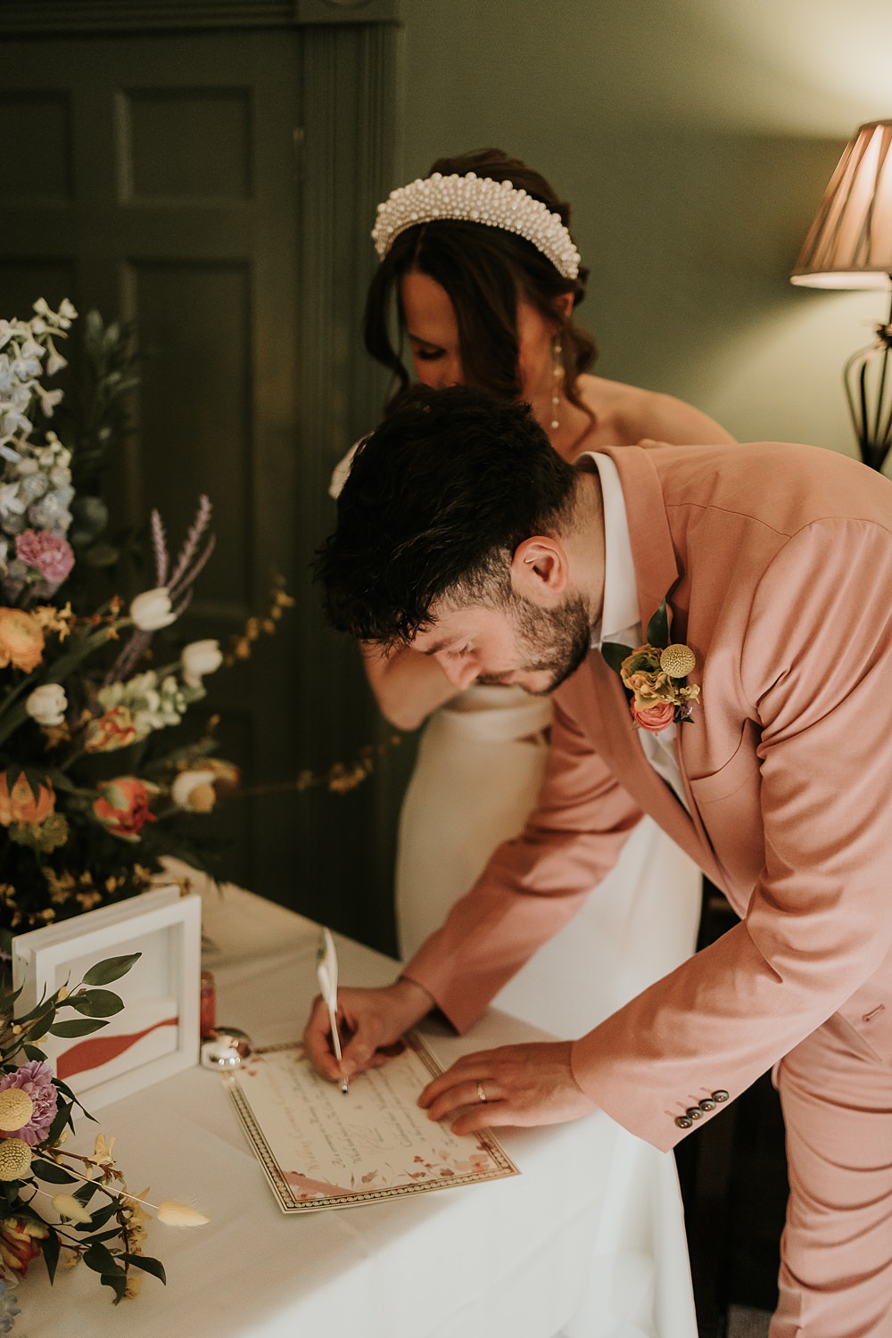 Sign Register Ceremony Modern Springtime Wedding Ideas Sophie Ruck Photography