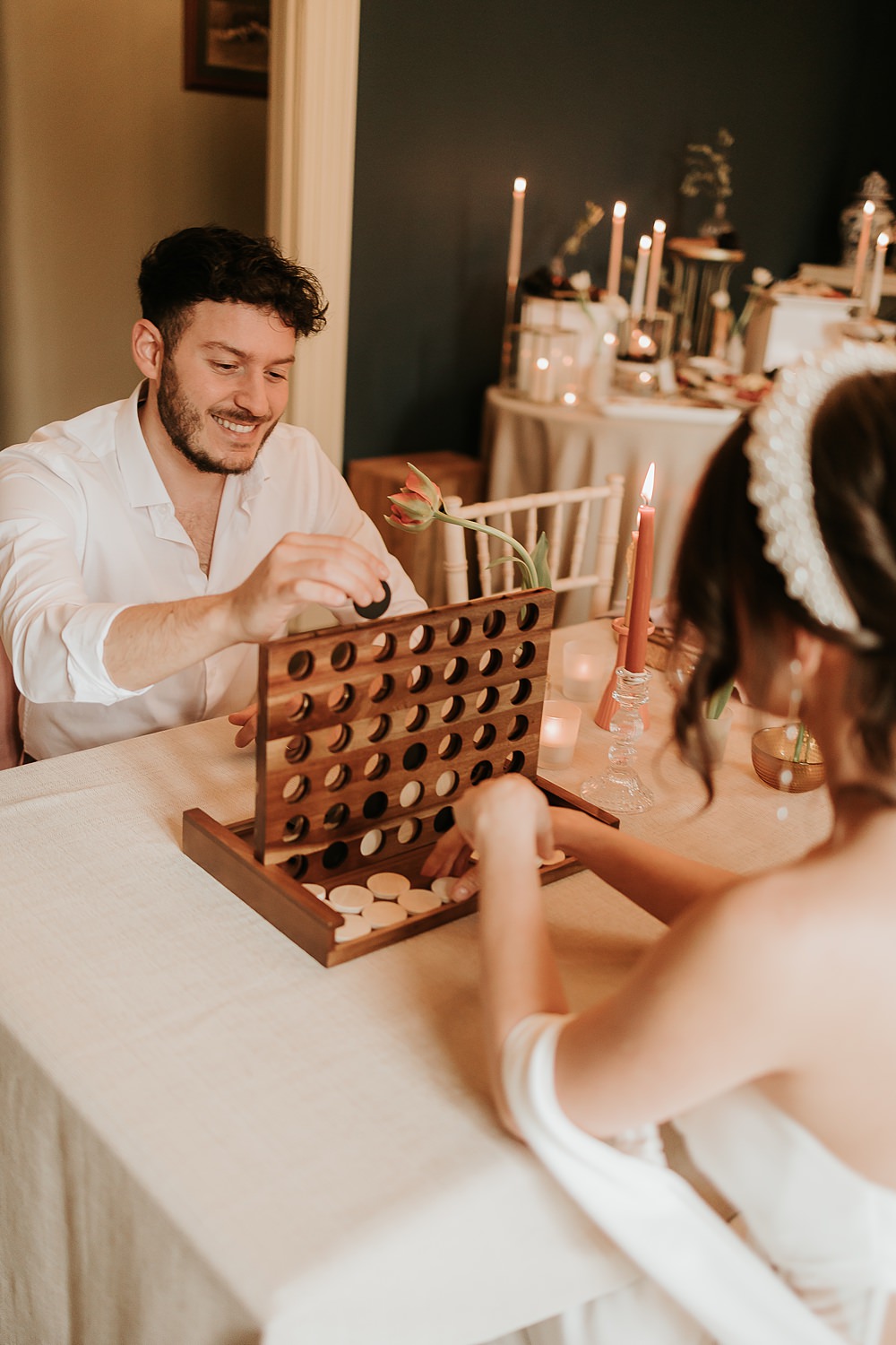 Board Game Table Modern Springtime Wedding Ideas Sophie Ruck Photography