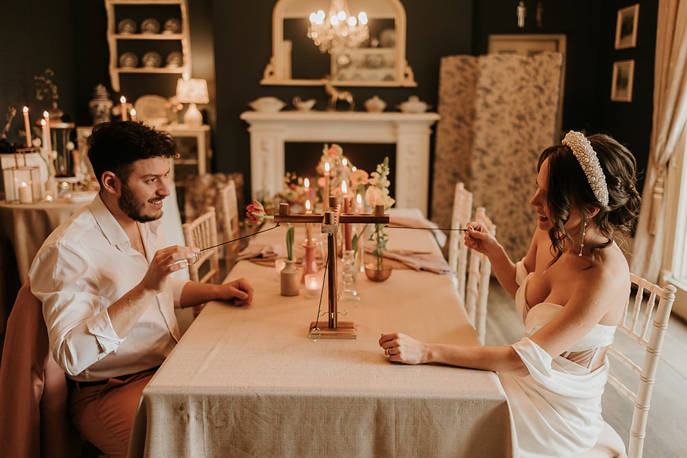 Board Game Table Modern Springtime Wedding Ideas Sophie Ruck Photography