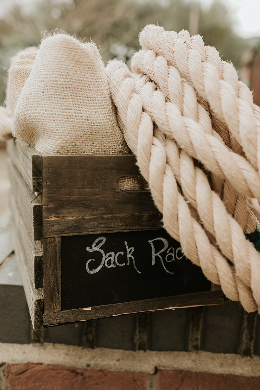 Sack Race Game Modern Springtime Wedding Ideas Sophie Ruck Photography