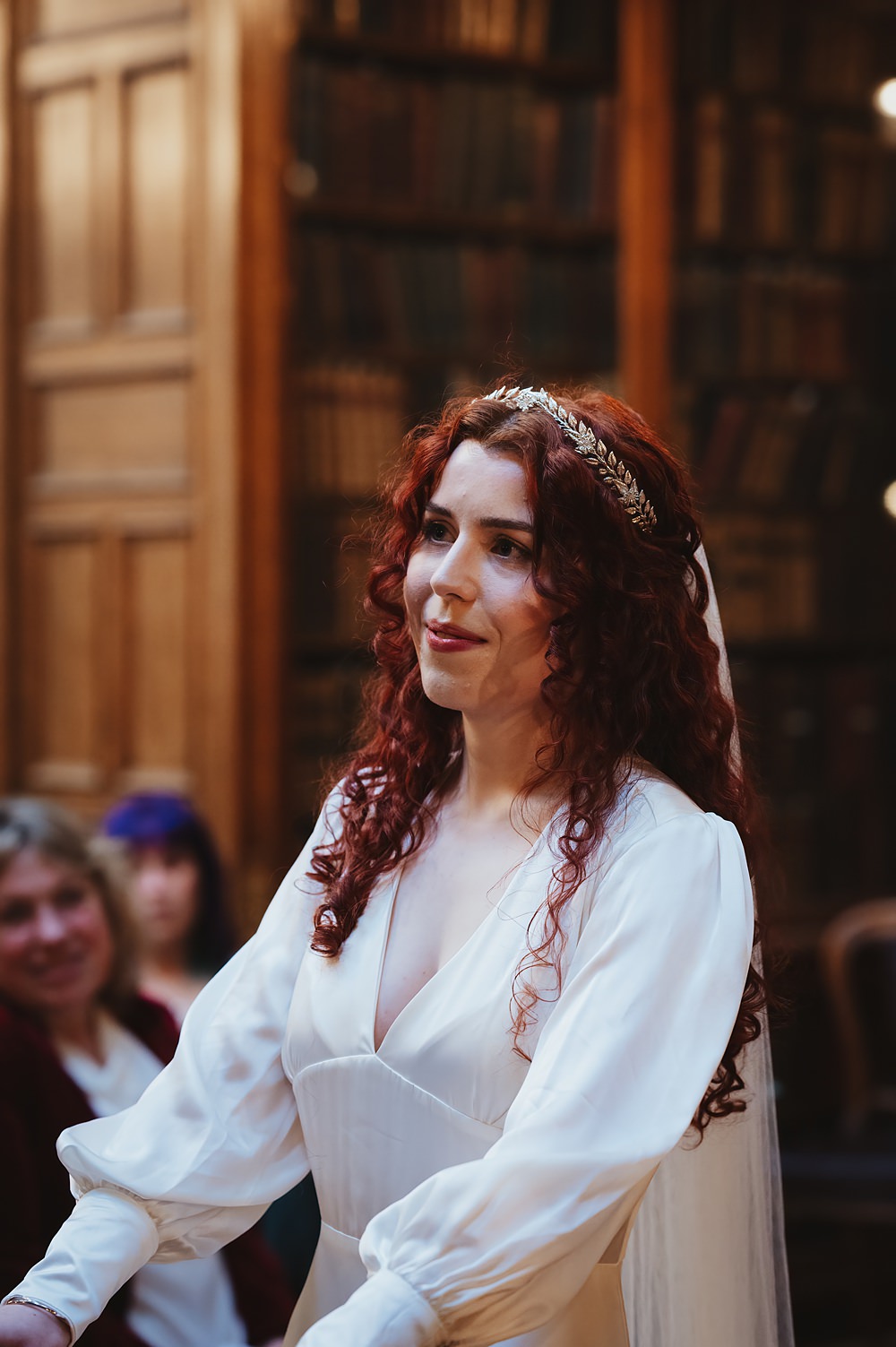 Bride Hair Waves Vine New Library Wedding Boda Photography