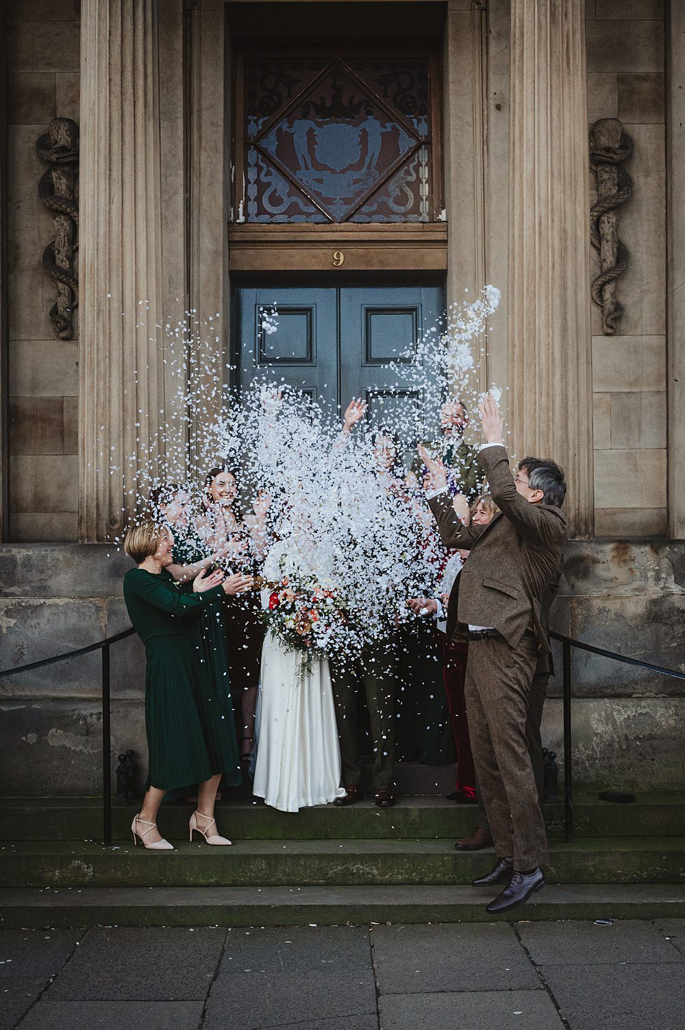 New Library Wedding Boda Photography White Confetti Throw