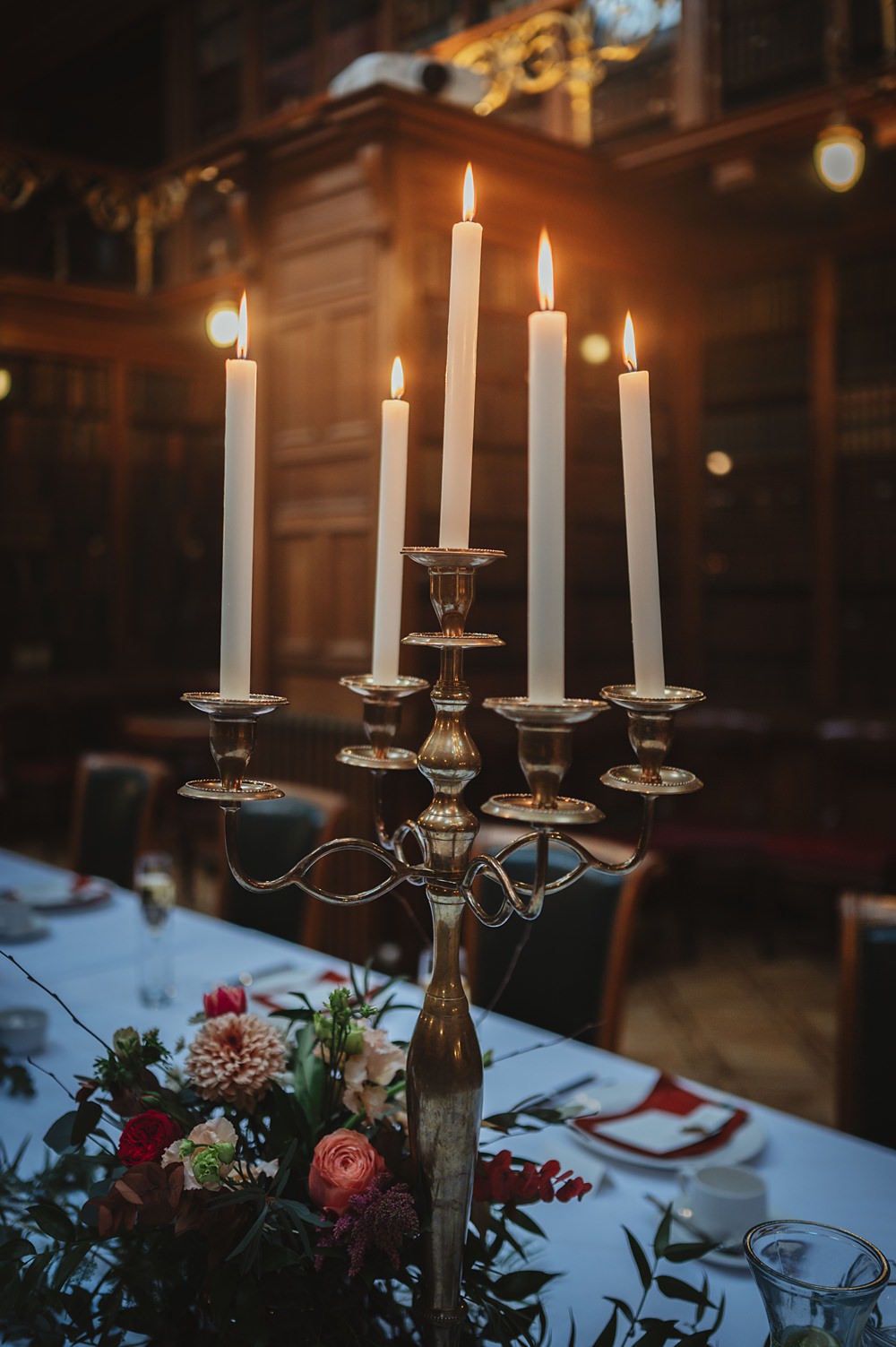 Table Decor Candelabra New Library Wedding Boda Photography