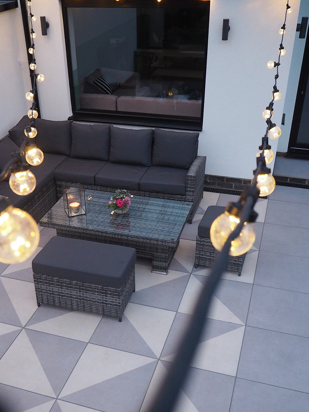 Patio Garden Seating Area UK Renovation Before After