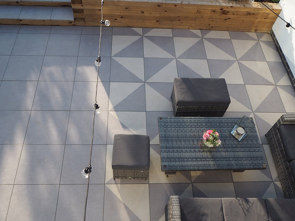 Patio Garden Seating Area UK Renovation Before After