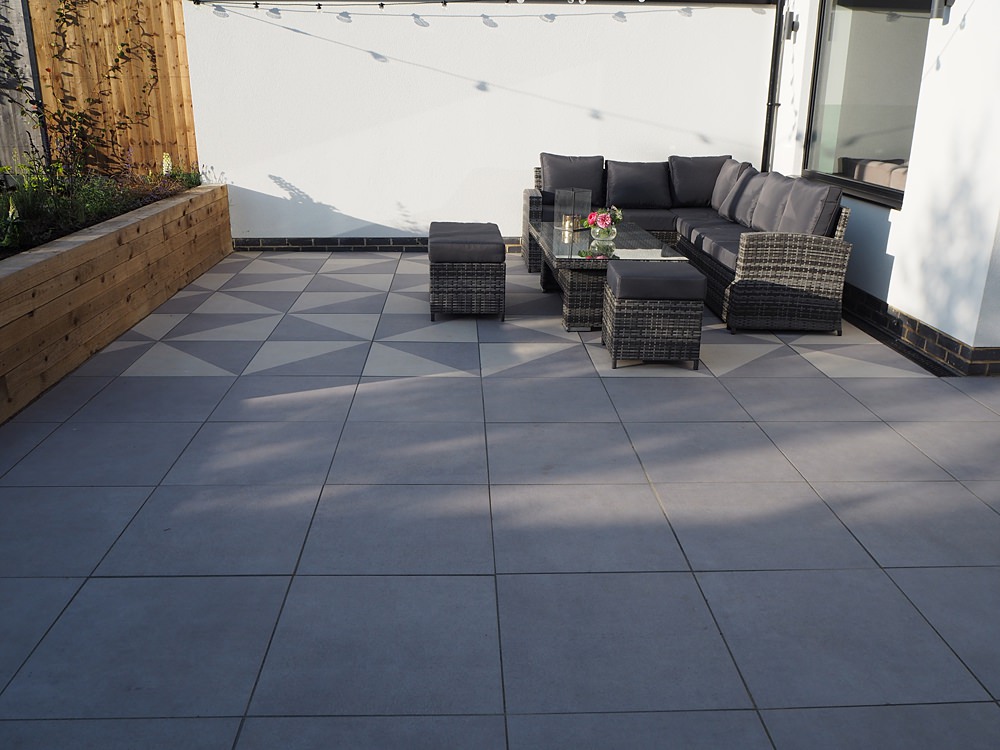Patio Garden Seating Area UK Renovation Before After