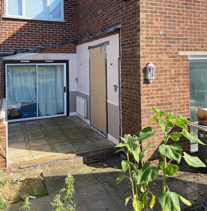 Patio Garden Seating Area UK Renovation Before After