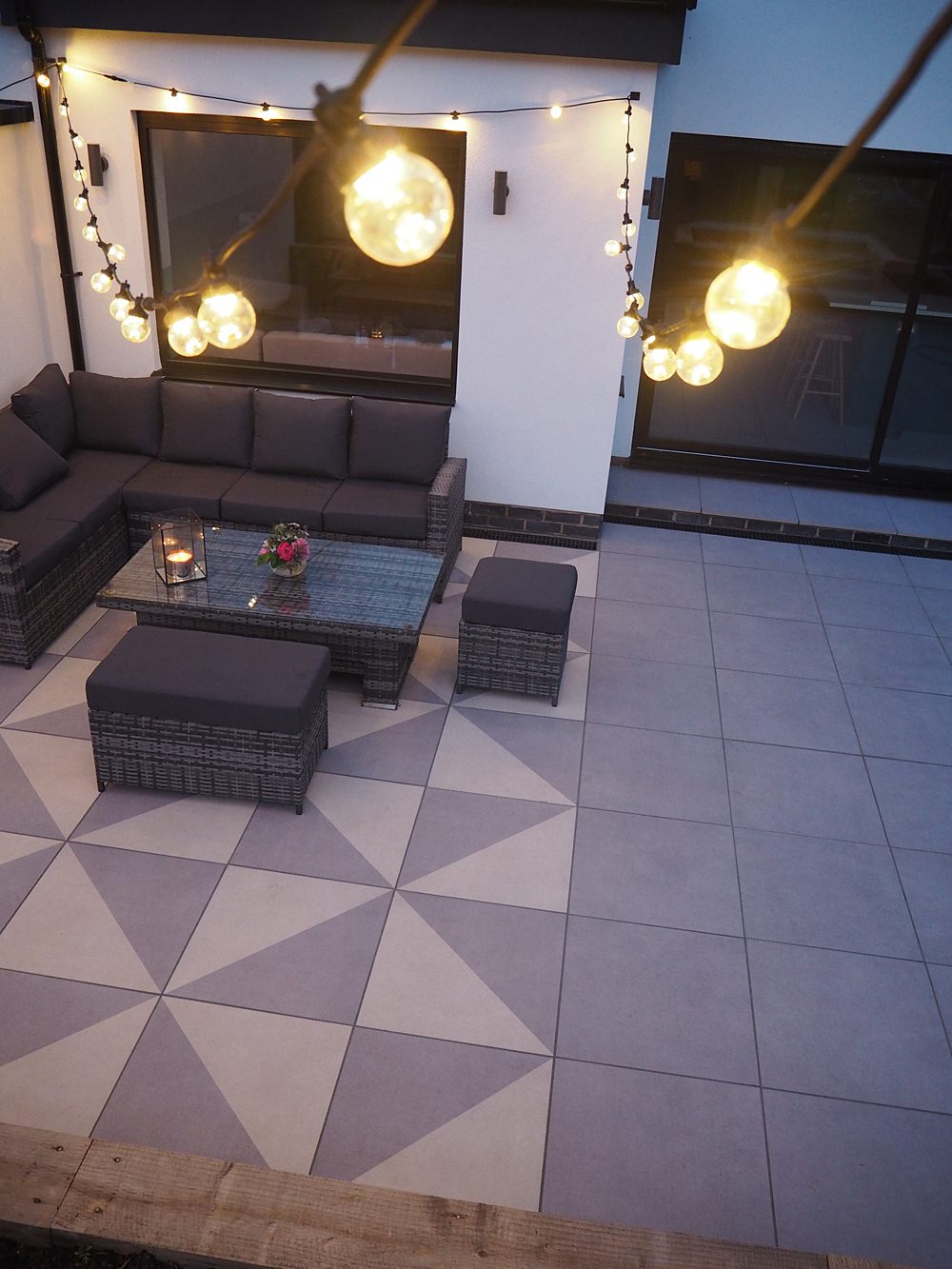 Patio Garden Seating Area UK Renovation Before After