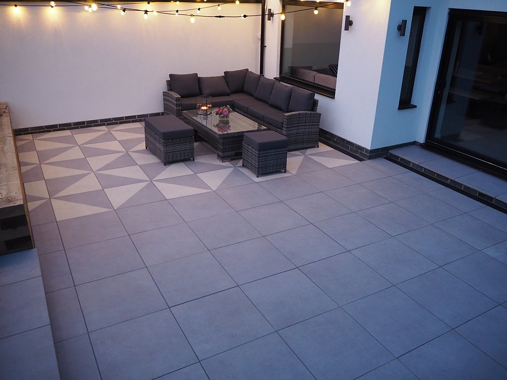 Patio Garden Seating Area UK Renovation Before After
