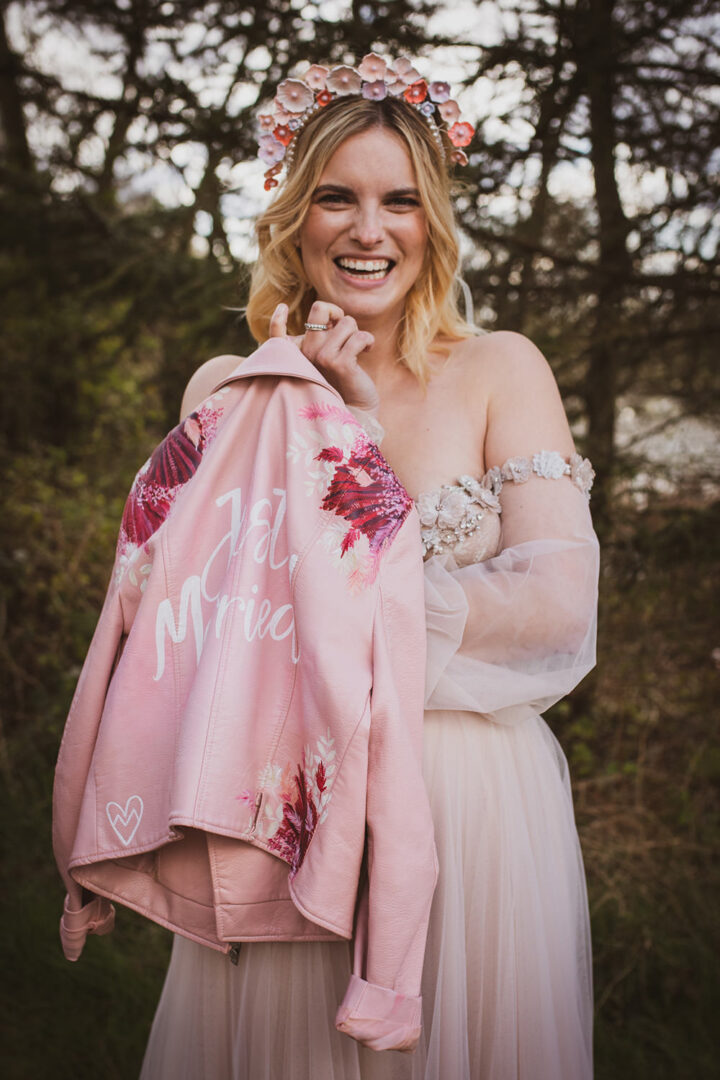 40 Bridal Leather Jackets  The Fashionable Wedding Cover-