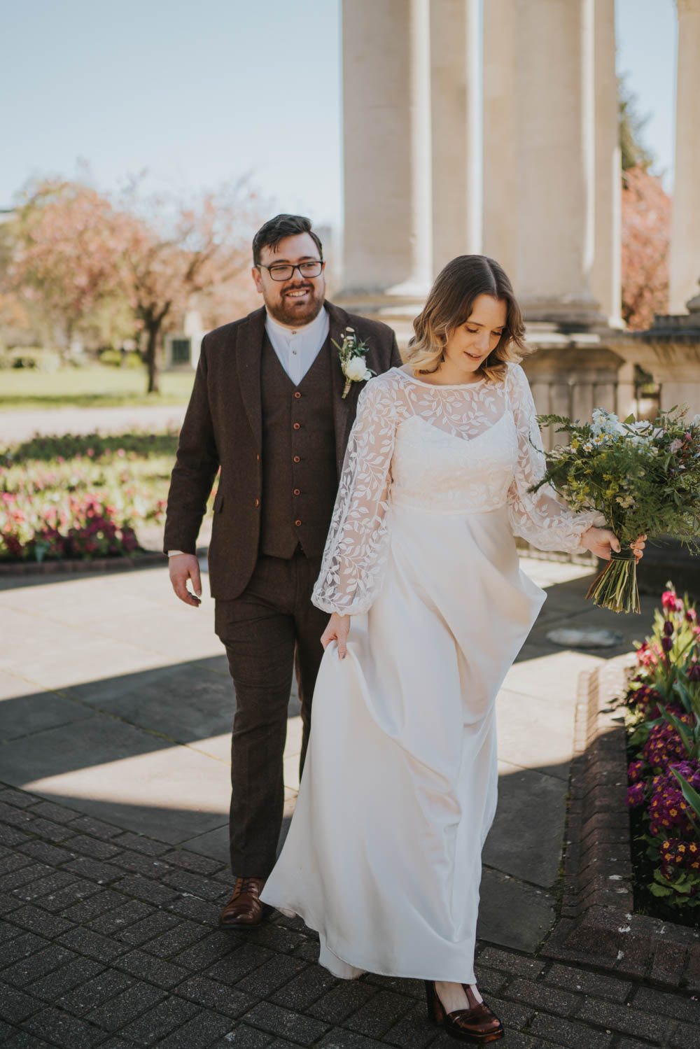 Spring 70s Green Wedding Grace Elizabeth