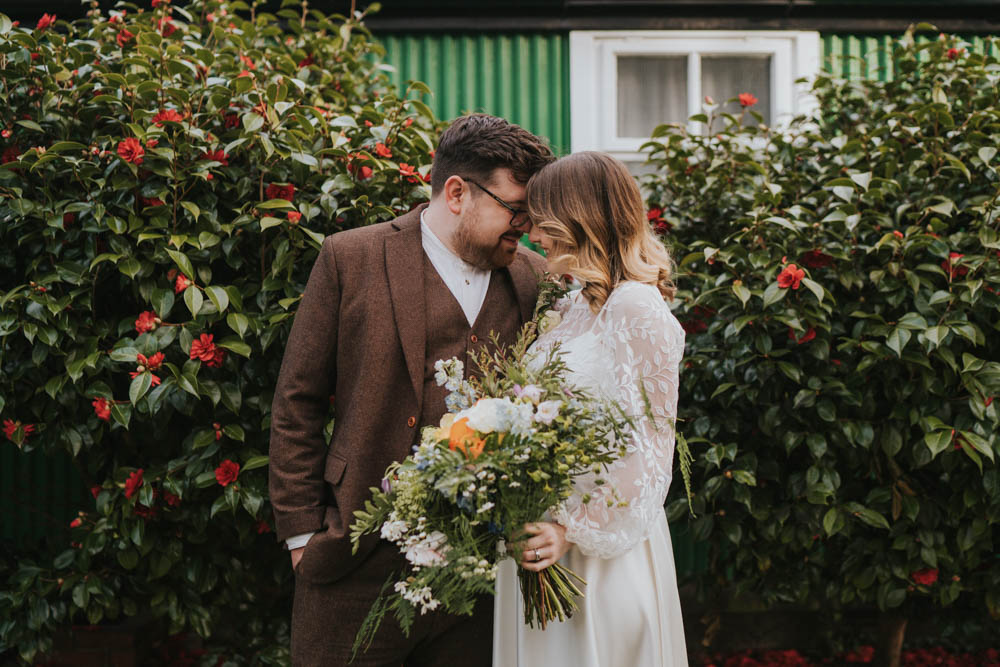 Spring Vintage 70s Inspired Boho Wedding In Green Tones