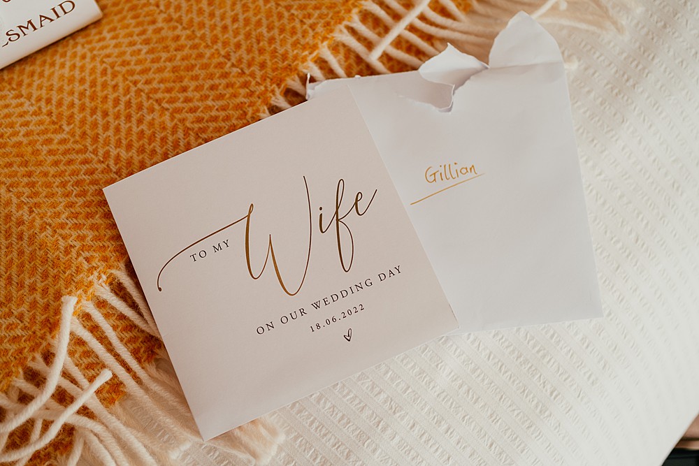 St Andrews Barn Wedding Joy Story Photography Card Wife Bride Gift