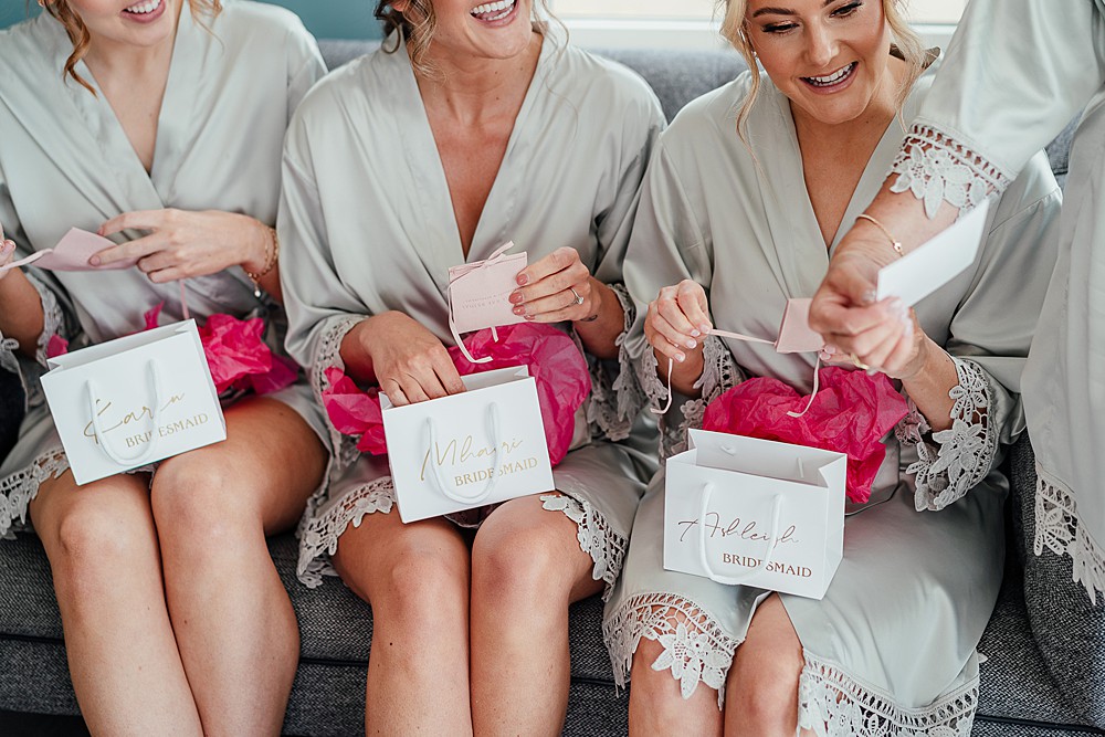Bridesmaid Gift Bags St Andrews Barn Wedding Joy Story Photography
