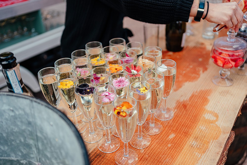 Flower Drinks Cocktails St Andrews Barn Wedding Joy Story Photography