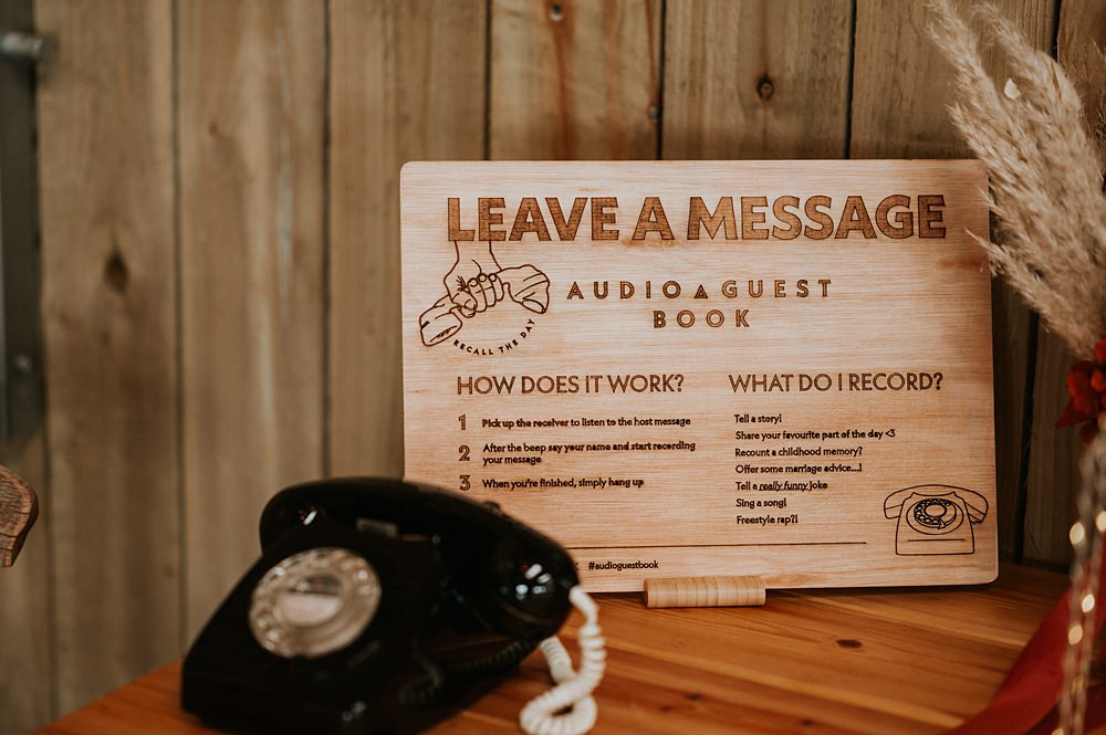 Audio Guest Book Telephone Stennack Farm Wedding Hannah Barnes Photography
