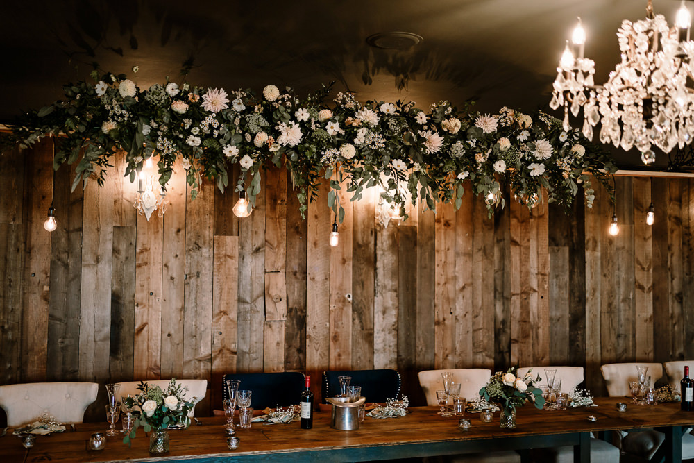 Flowers Lighting Decor Stylish Yorkshire Barn Wedding Hayley Baxter Photography