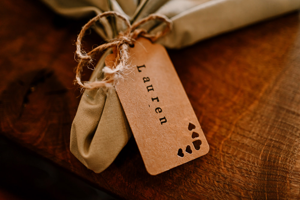 Luggage Tag Place Name Stylish Yorkshire Barn Wedding Hayley Baxter Photography