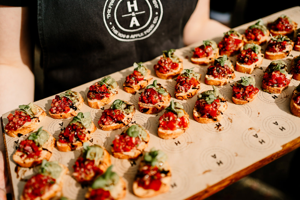 Canapes Stylish Yorkshire Barn Wedding Hayley Baxter Photography