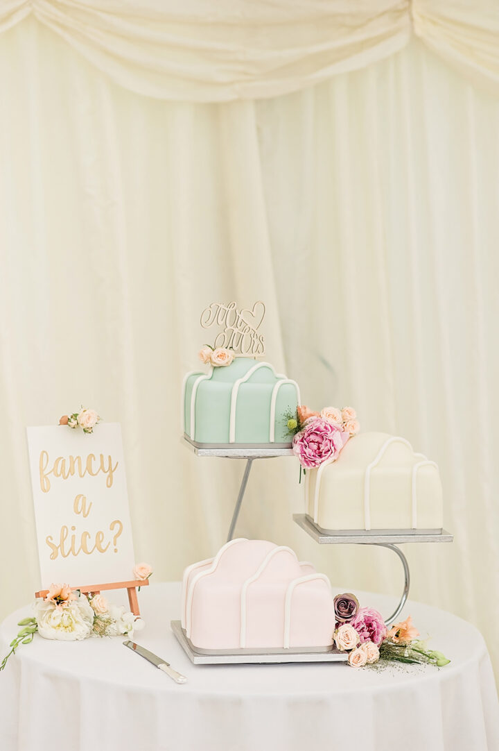 Vintage Wedding Cake Idea Fondant Fancy Darima Frampton Photography