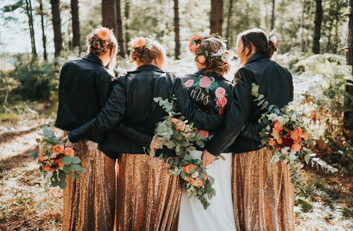 Wedding Bridal Leather Jacket Ideas Holly Rose Weddings