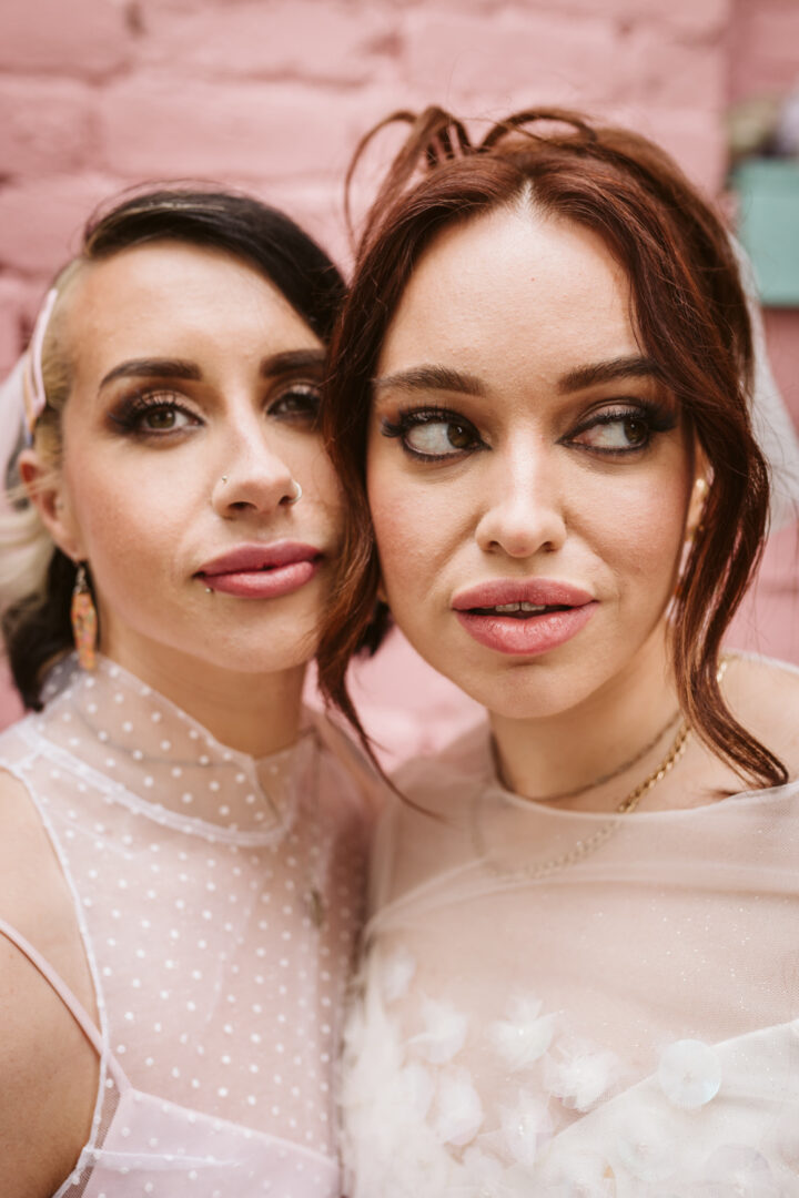 Wedding Bridal Makeup Same Sex Couple LGBTQ Hannah Brooke Photography
