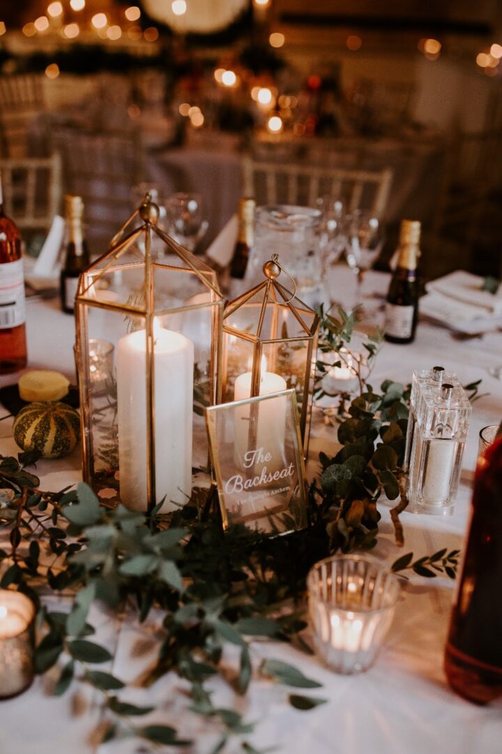 Wedding Candles Lantern Centrepiece Wedding Table Decor Siobhan Beales Photography